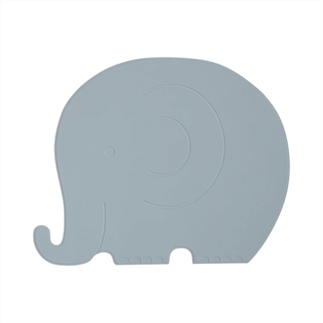 OYOY Placemat Henry Elephant Pale Blue